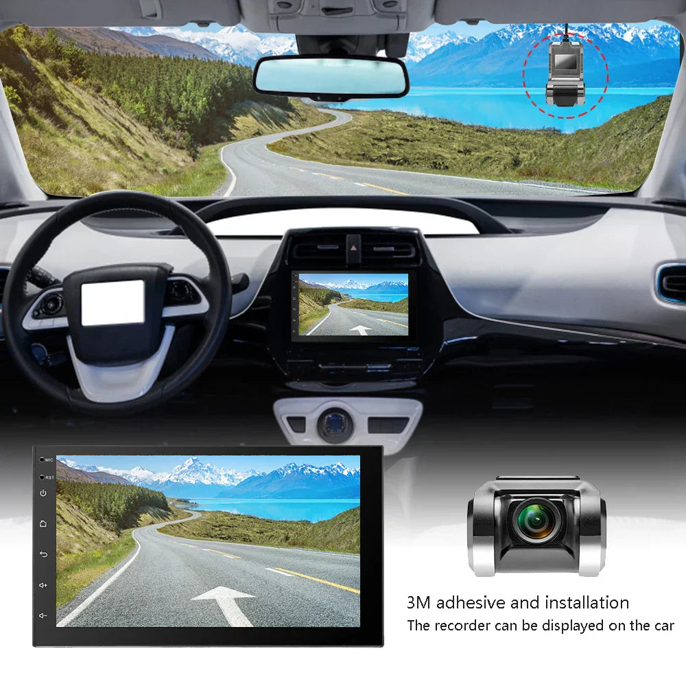 Podofo Dash Cam ADAS Car DVR ADAS Dashcam DVRs Video HD 720P USB TF Card 16G/32G Auto Recorder for Android Multimedia Player DVD