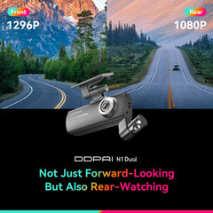 DDPAI Dash Cam  N1 Dual Front & Rear Recording NightVIS 1296P Dash Cam Recorder