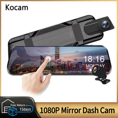 Mirror Camera for Car 10 Inch Touch Screen Video Recorder Rearview mirror Dash Cam Front and Rear Camera Mirror DVR Black Box