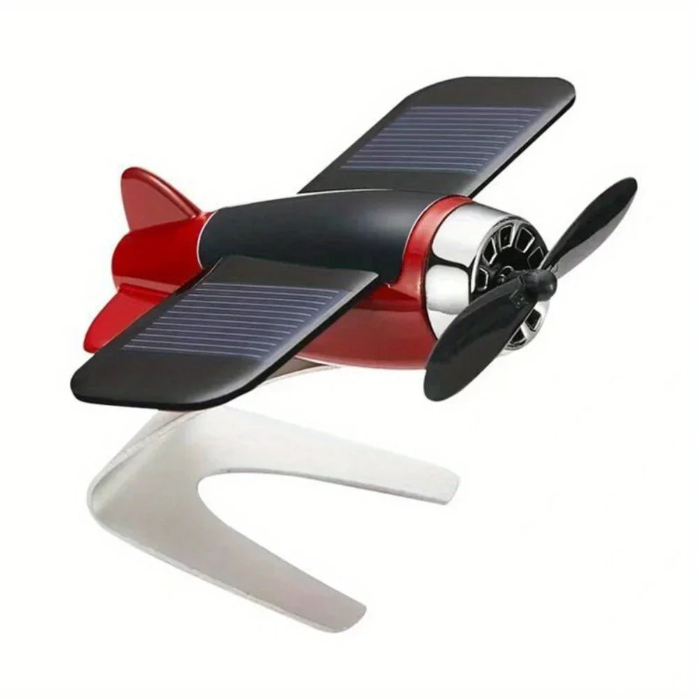 Solar Airplane Creative Men's Car Decoration Car Interior Accessories Desktop Ornament Gift For Woman, Man, Car Enthusiast