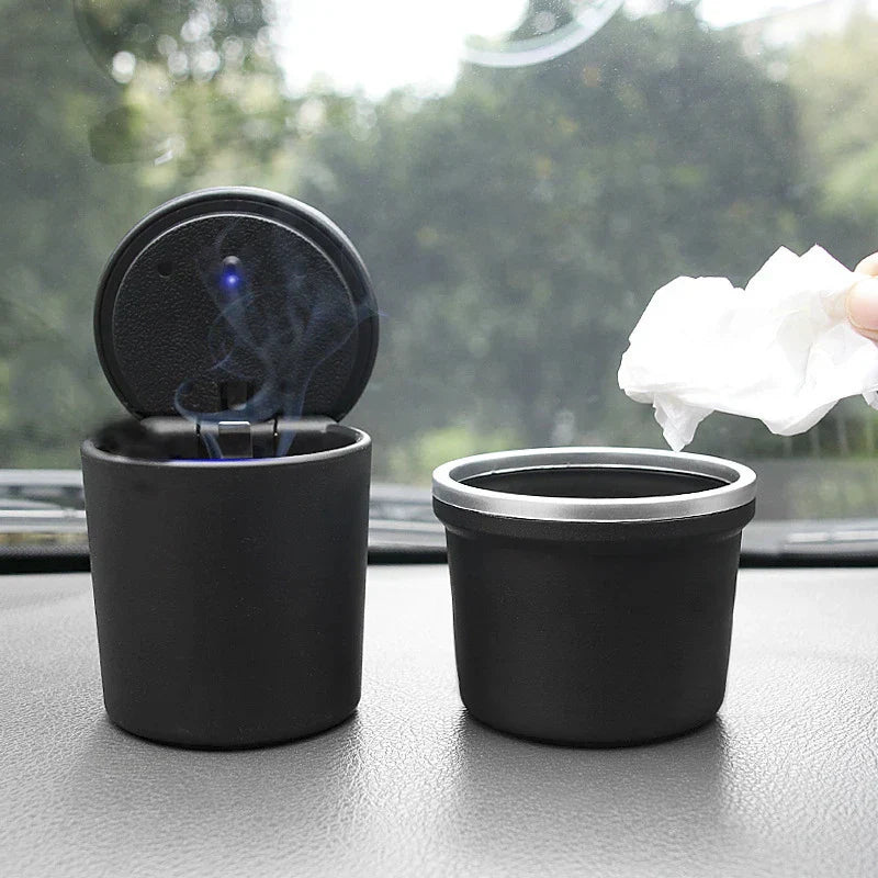 1 Pcs Universal Automatic Car Ashtrays Portable Car Auto LED Light Cigarette Cigar Ash Cylinder Smoke Cup Holders Accessory