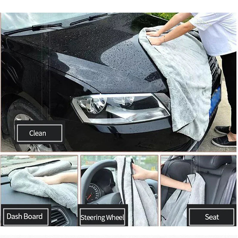 SEAMETAL Microfiber Car Washing Towel Ultra-Soft Car Cleaning Towels High Absorbent Drying Cloth Wash Towel for Car Detailing